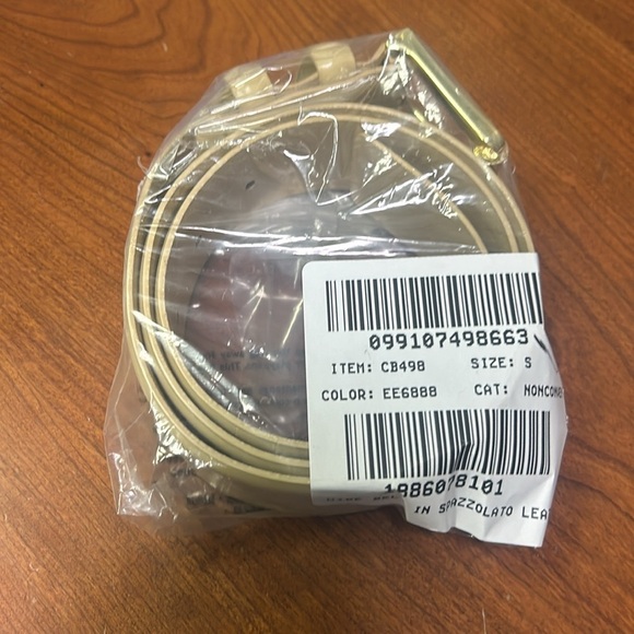 J Crew CREAM Wide belt in spazzolato leather CB498 - Picture 2 of 3